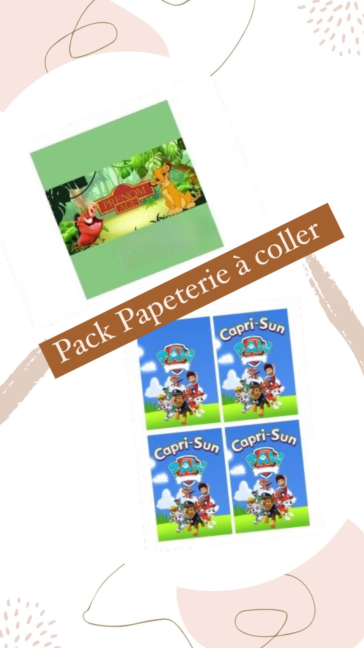 Pack papeterie à coller