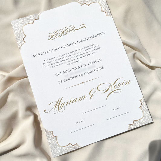 Certificat de Mariage